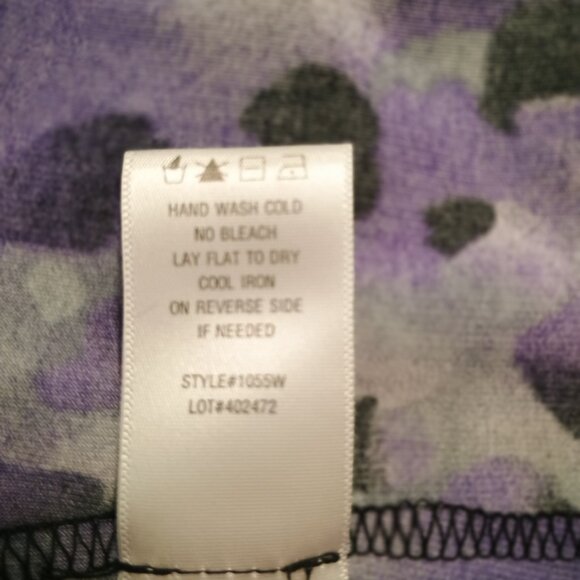 Dressbarn black and purple dress - Picture 8 of 9